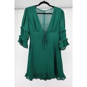 Reformation Green Laurelei Dress Size 10 Women's